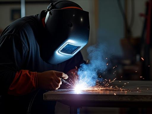 Experienced welder performing custom metal fabrication work